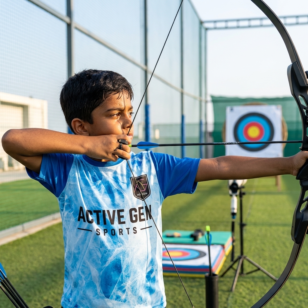 Kids practicing archery training classes in Kalyan West