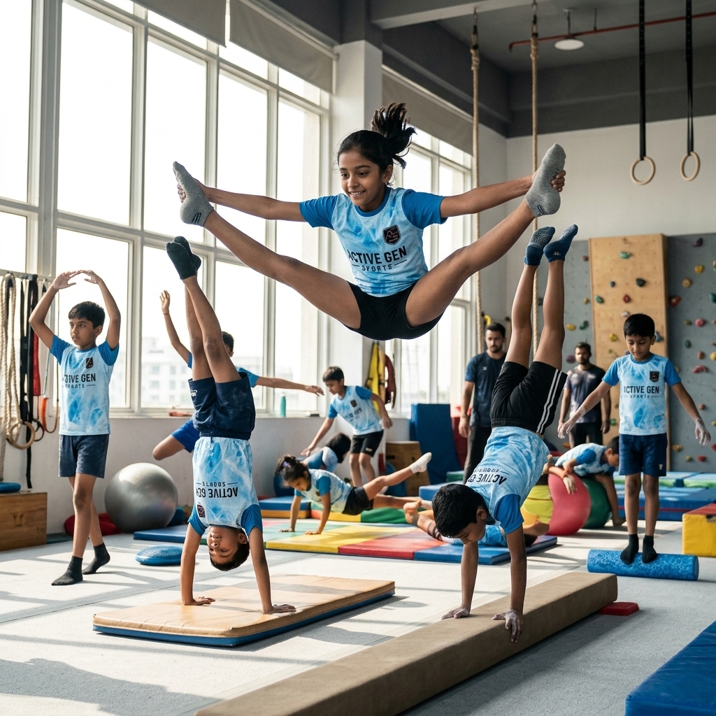Kids practicing karate, skating, and gymnastics classes in Kalyan West